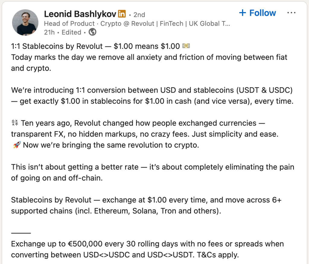 65 Million Revolut Users Can Now Swap Stablecoins at Zero Cost | Invesloan.com