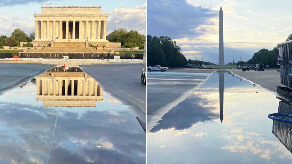 Trump shares Lincoln Memorial Reflecting Pool check photographs forward of July 4 | Invesloan.com