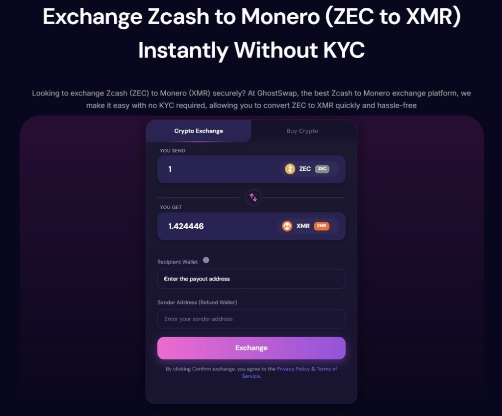 How to Swap Zcash to Monero With No KYC, in One Step | Invesloan.com