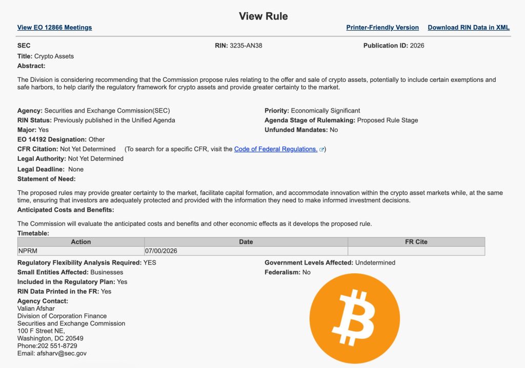 SEC’s 2026 Crypto Rulemaking Plan: Safe Harbors, Broker-Dealer Rules and ATS Amendments | Invesloan.com