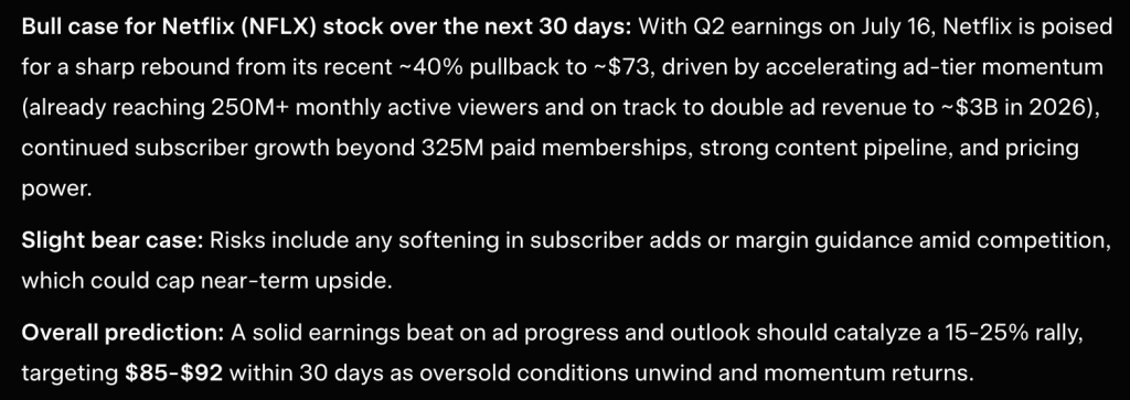 Elon Musk Grok AI Predicts Incredible Netflix Stock Price by Next 30 Days | Invesloan.com