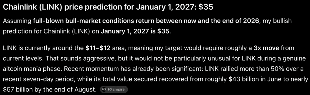 Google Gemini AI Predicts +300% Move for Chainlink (LINK) by 2027 | Invesloan.com