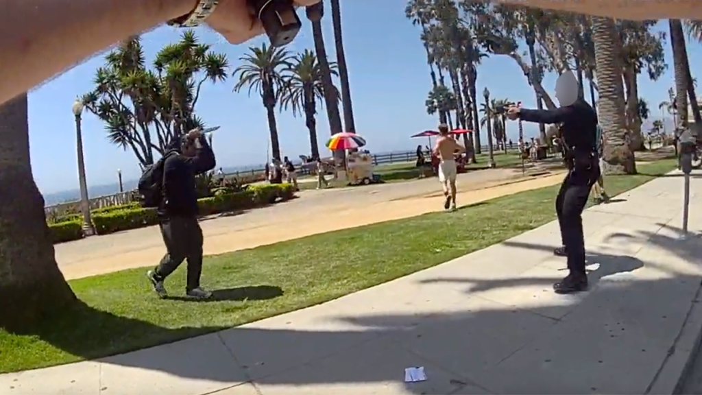 Santa Monica police bodycam reveals man charging officer with a knife | Invesloan.com